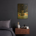'Blue Christmas Sack And Gifts' By Momart Gold Metal Wall Art