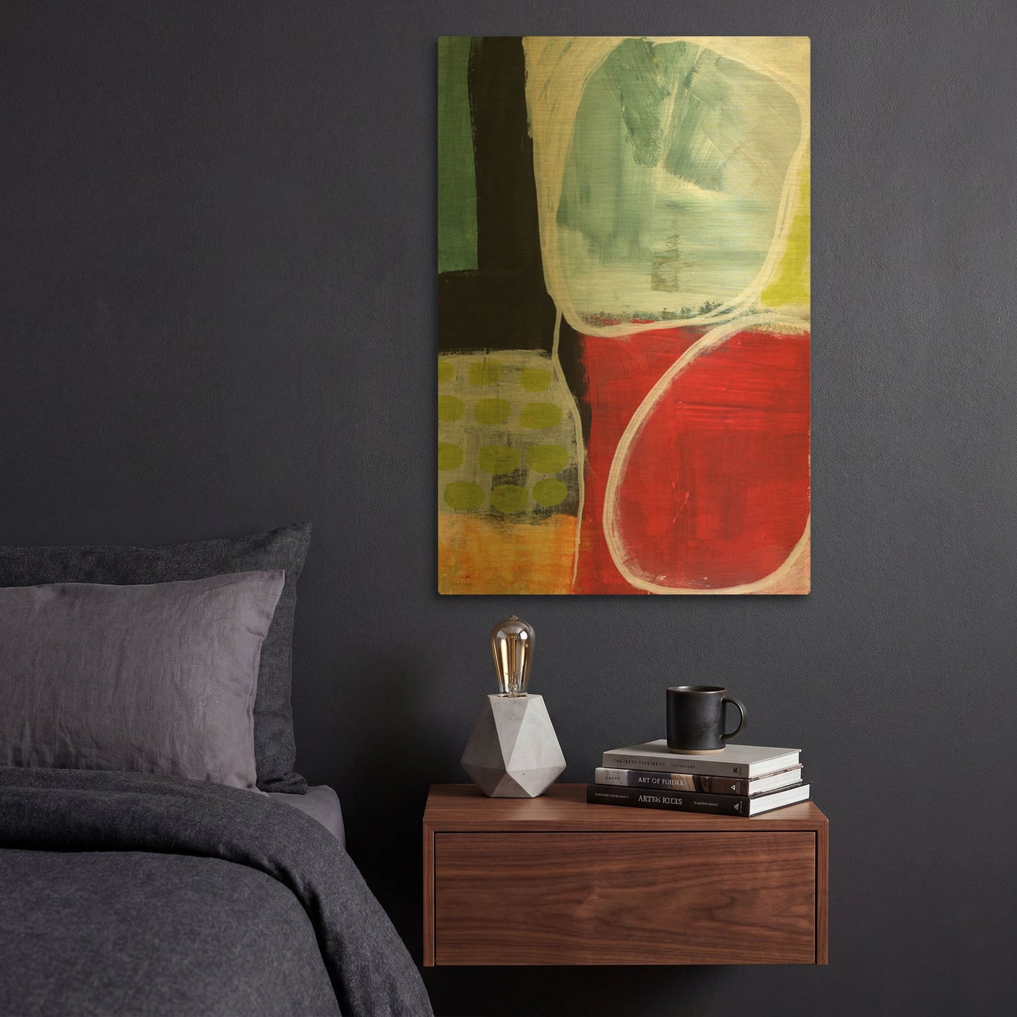 'Intersection 37' By Linda Woods Gold Metal Wall Art