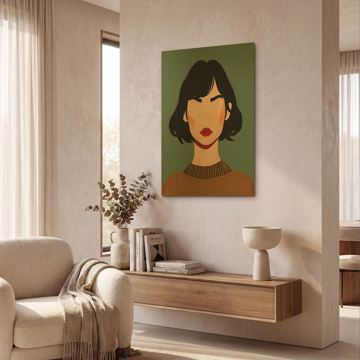 'Face Anonymous Vector 1' By Momart Gold Metal Wall Art