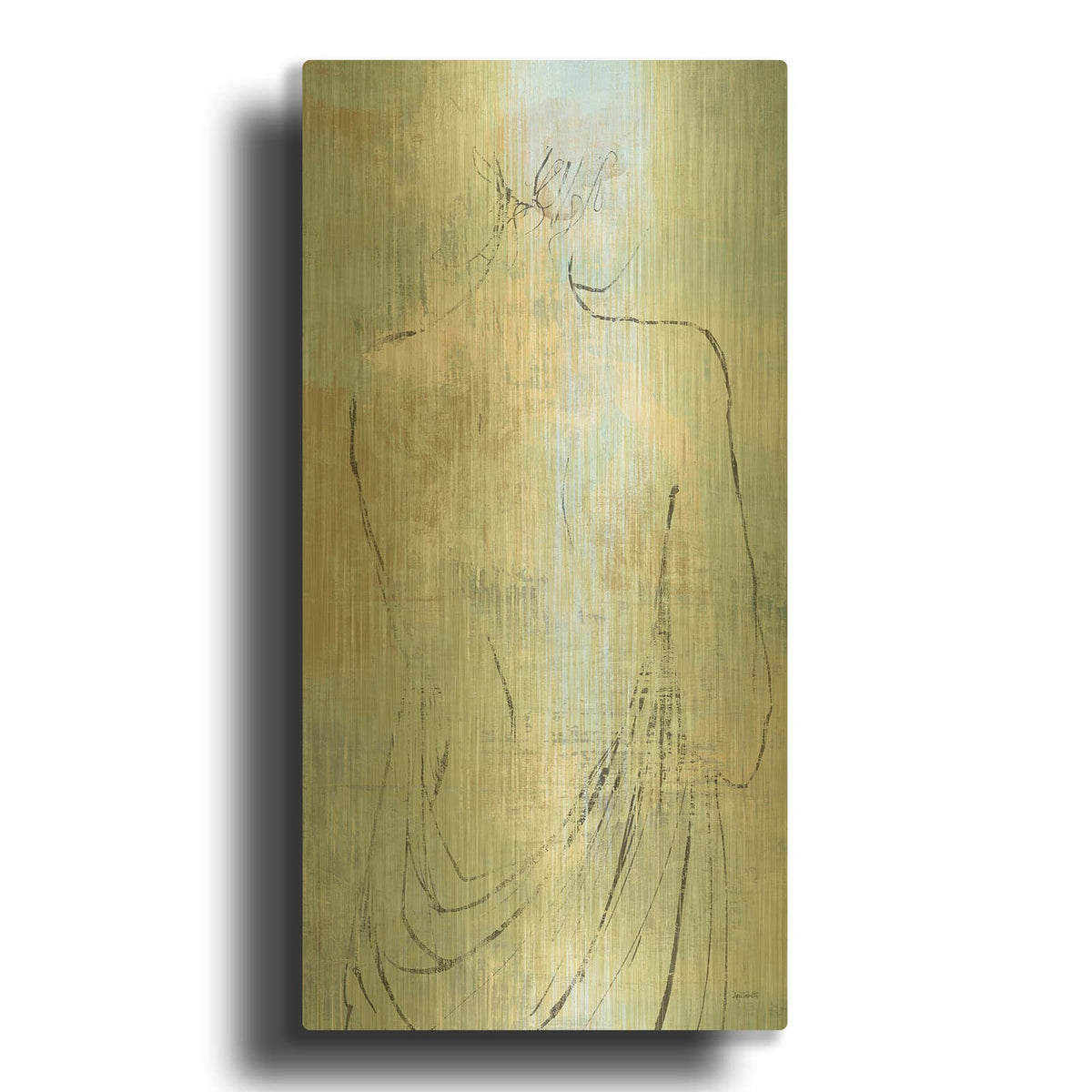 'Beauty In The Mist I Panel C' By Anne Tavoletti Gold Metal Wall Art
