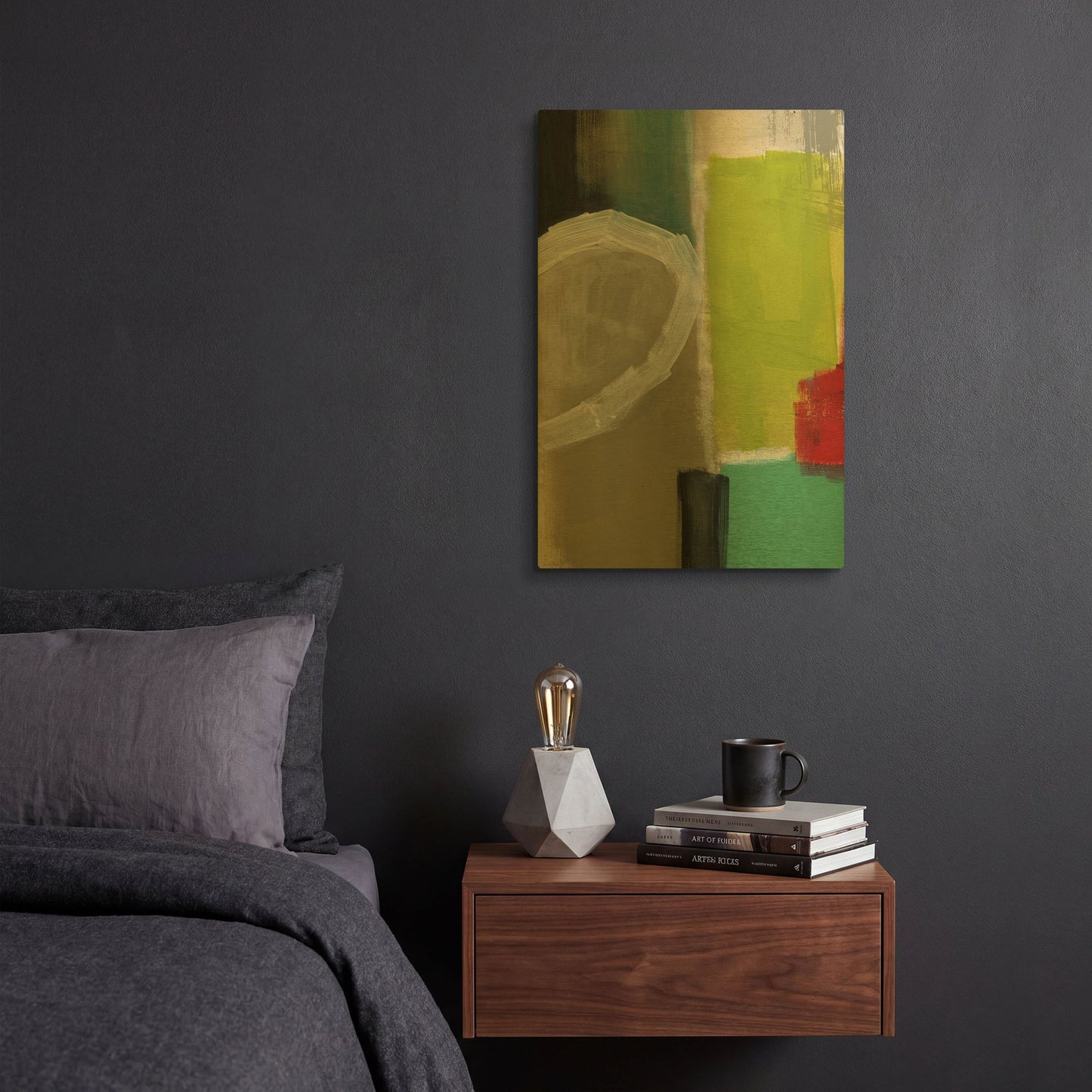 'Intersection 39' By Linda Woods Gold Metal Wall Art