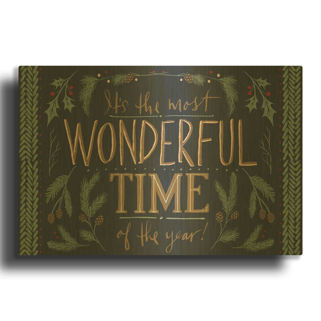 'Wonderful Time 5' By Anne Tavoletti Gold Metal Wall Art