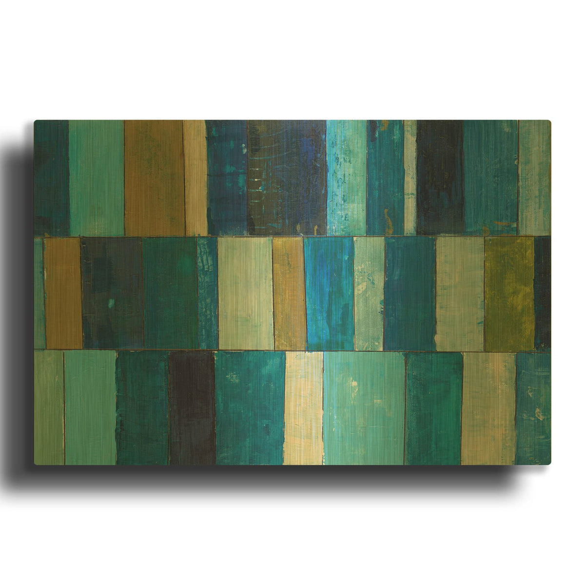 'Boardwalk 2' By Cheryl Warrick Gold Metal Wall Art