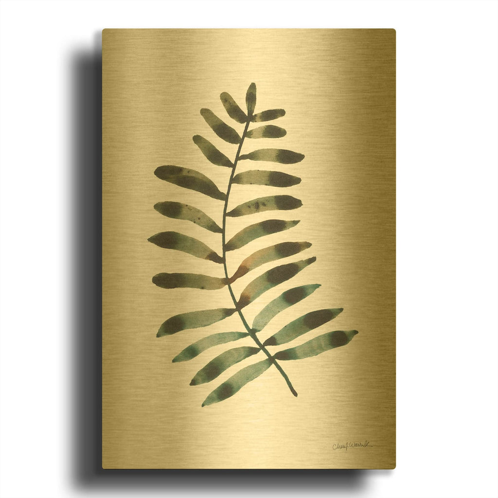 'Deep Woods 2' By Cheryl Warrick Gold Metal Wall Art