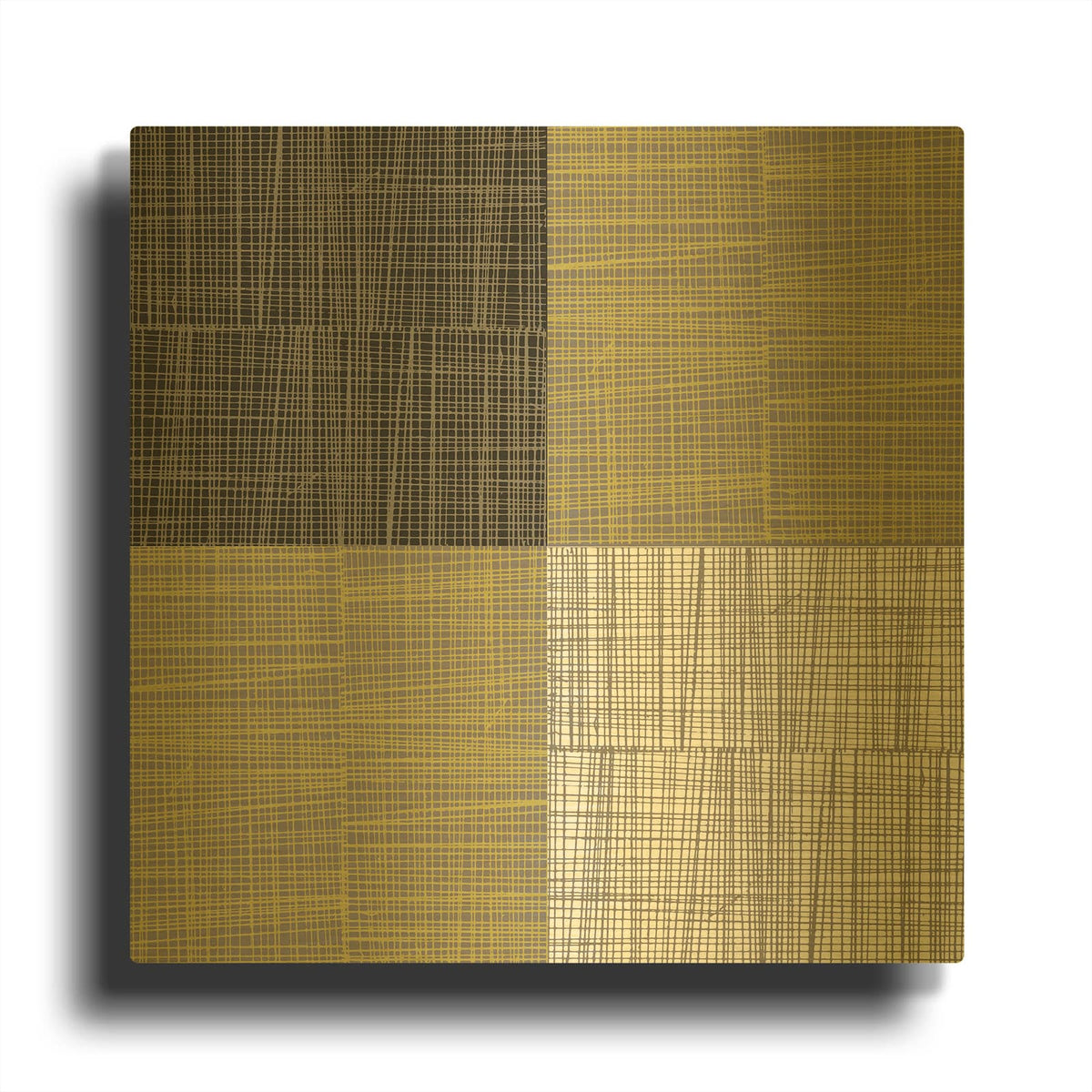 'High Noon Squareup' By Cheryl Warrick Gold Metal Wall Art