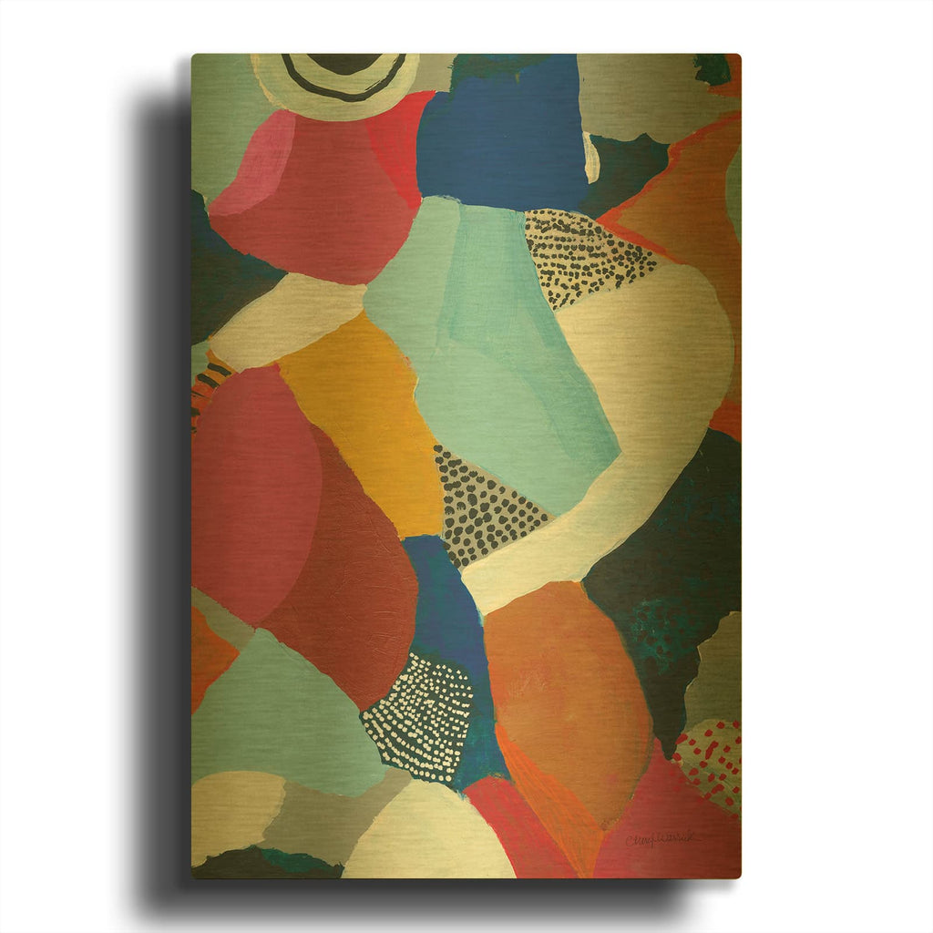 'Inclination C' By Cheryl Warrick Gold Metal Wall Art