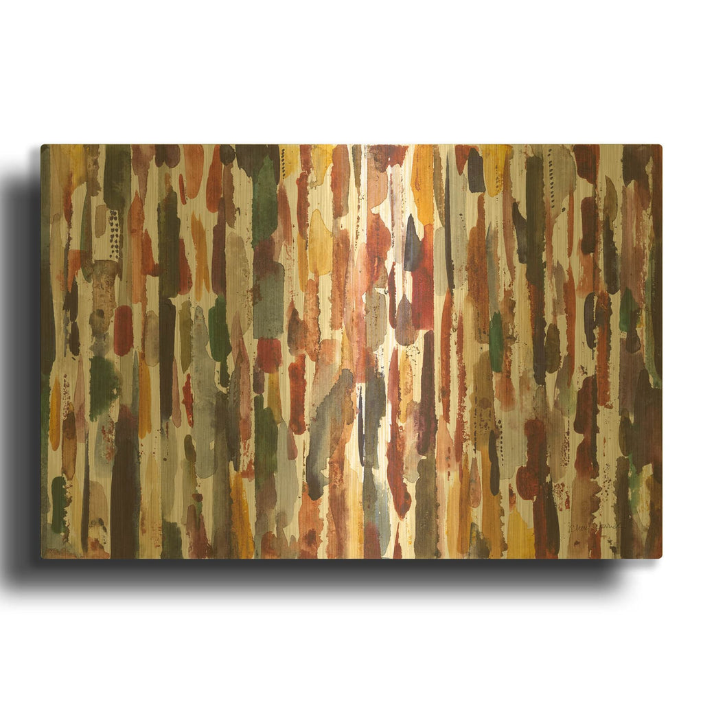 'Strata 1' By Cheryl Warrick Gold Metal Wall Art