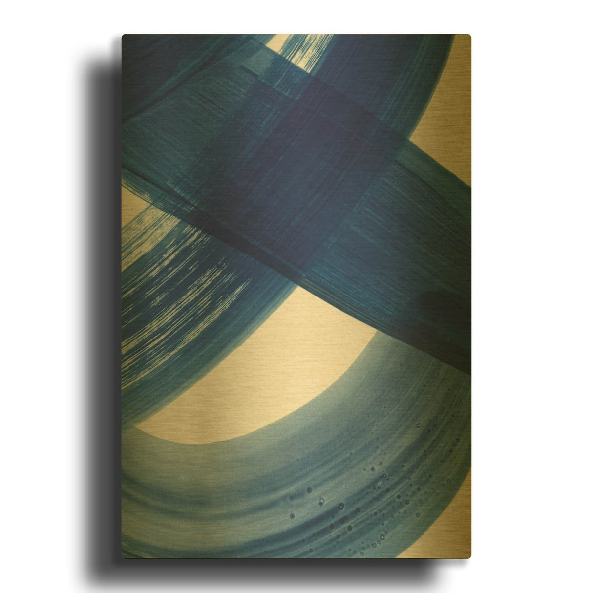 'My Baby Blue 1' By Farida Zaman Gold Metal Wall Art