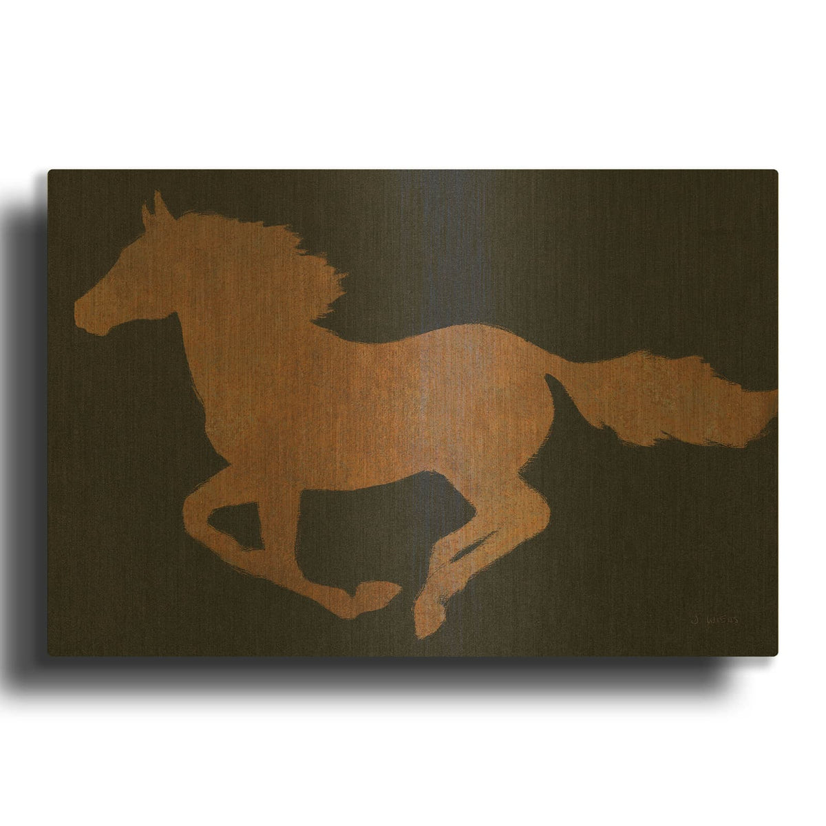 'Equine 1 Industrial' By James Wiens Gold Metal Wall Art