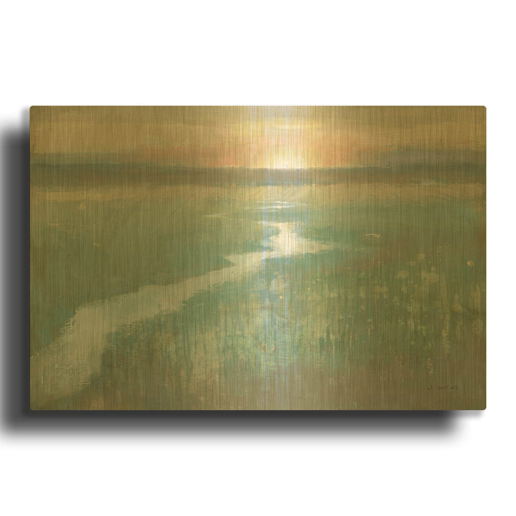 'Evening Stream' By James Wiens Gold Metal Wall Art