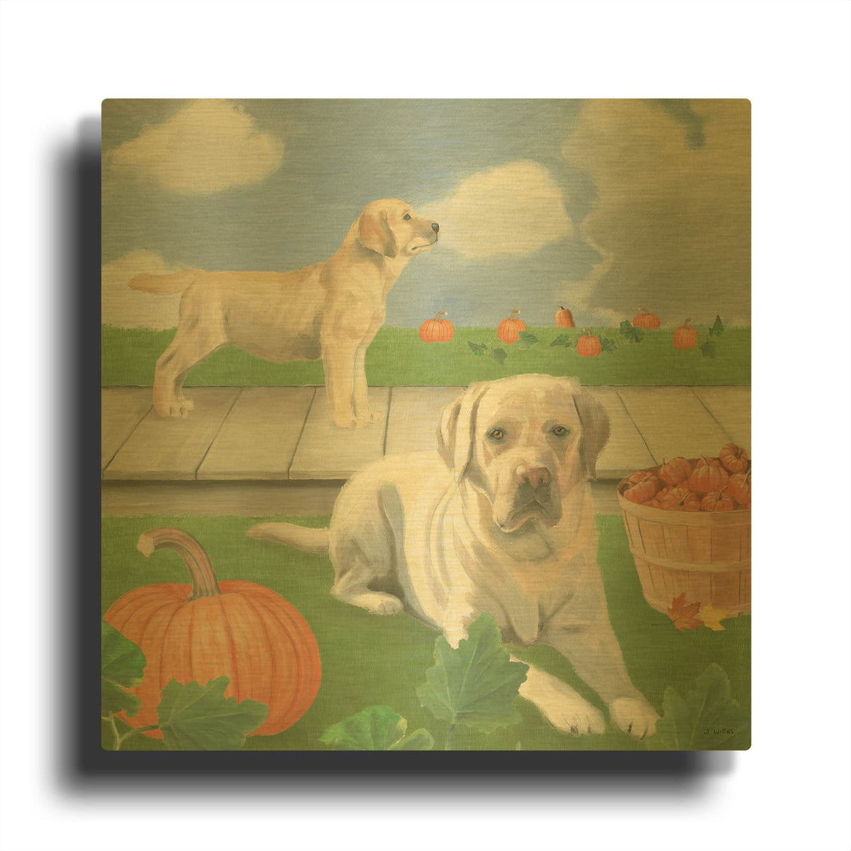 'Fall At The Farm 2' By James Wiens Gold Metal Wall Art