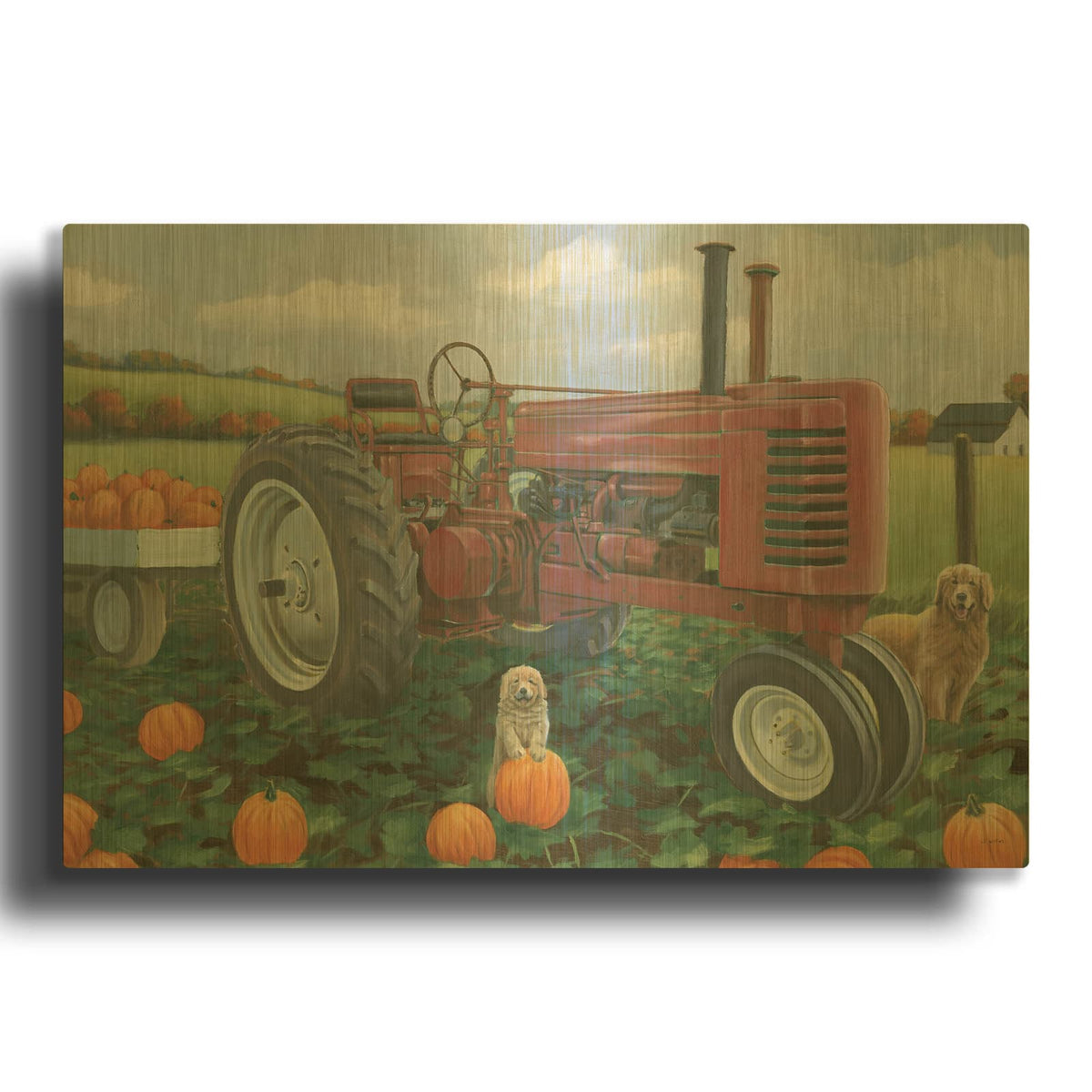 'Fall Bounty 2' By James Wiens Gold Metal Wall Art
