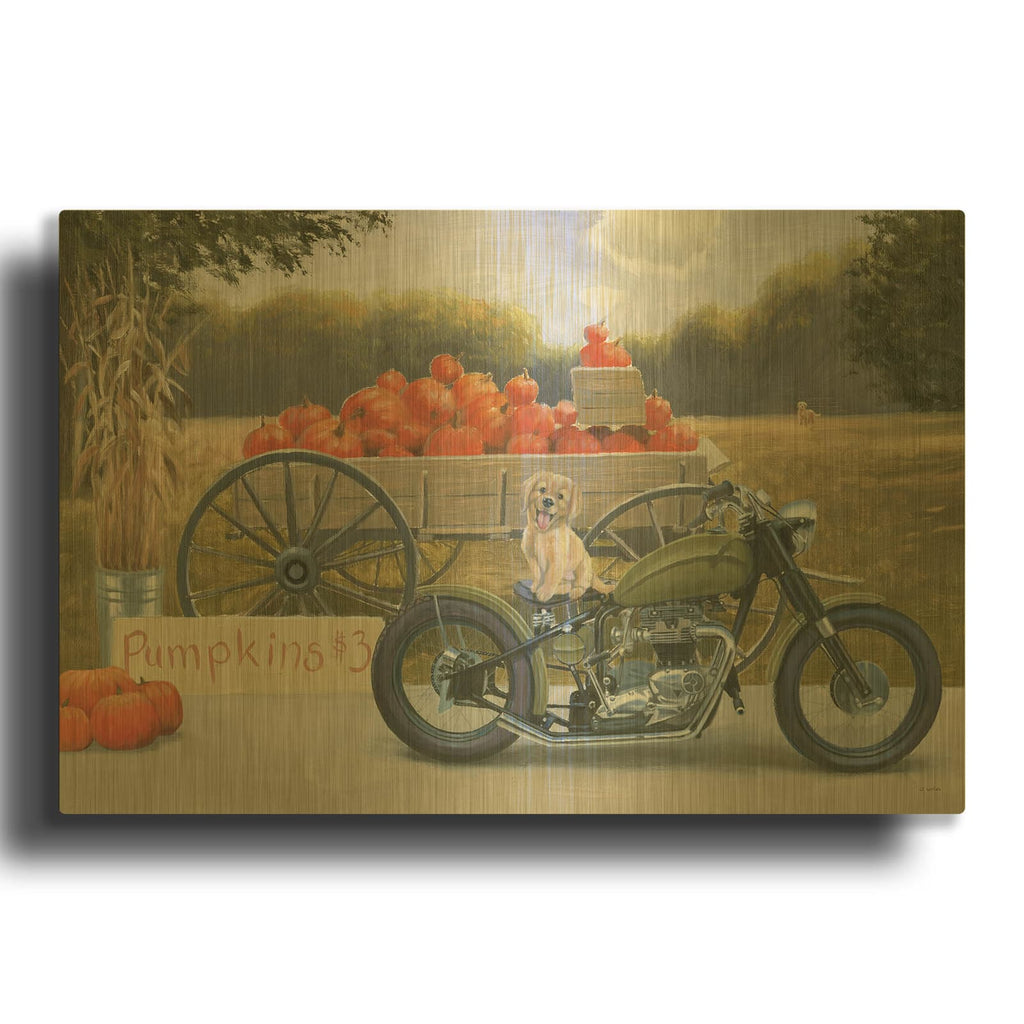 'Fall Bounty 4' By James Wiens Gold Metal Wall Art