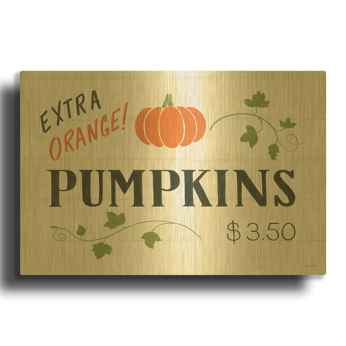 'Fall Bounty 6' By James Wiens Gold Metal Wall Art
