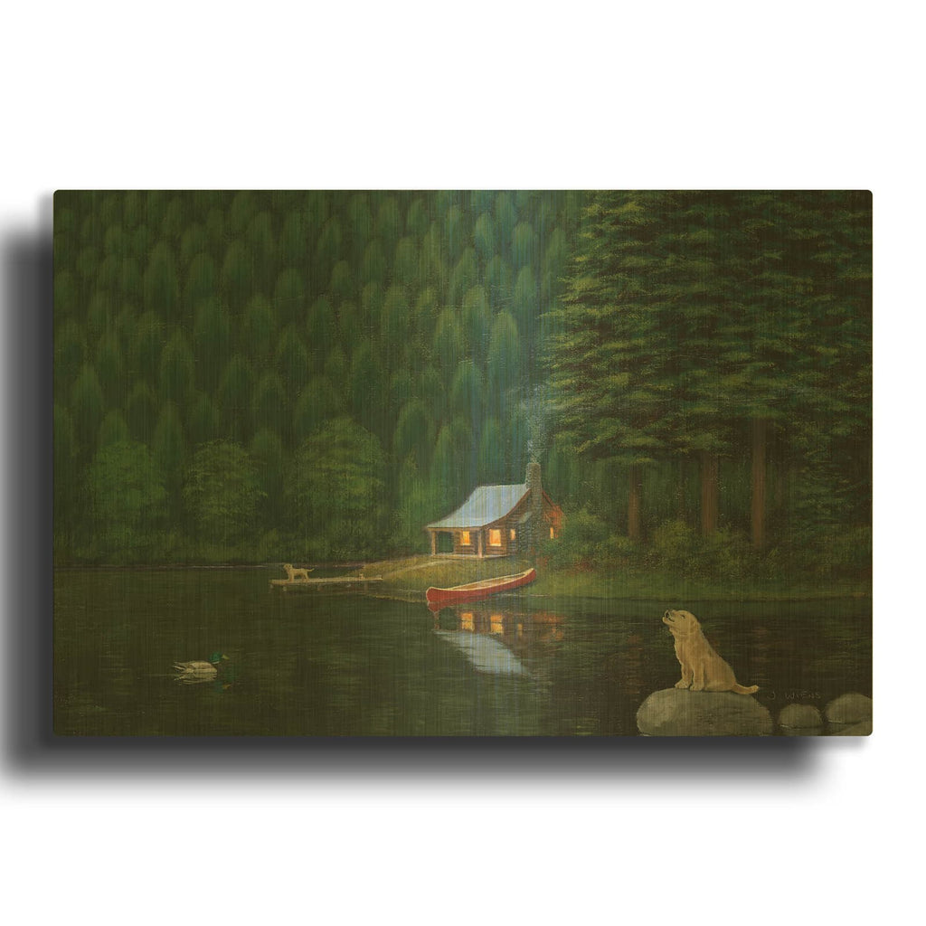 'Happy Place 2' By James Wiens Gold Metal Wall Art