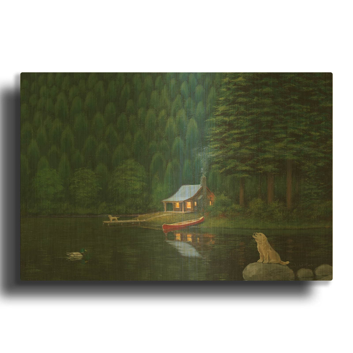 'Happy Place 2' By James Wiens Gold Metal Wall Art