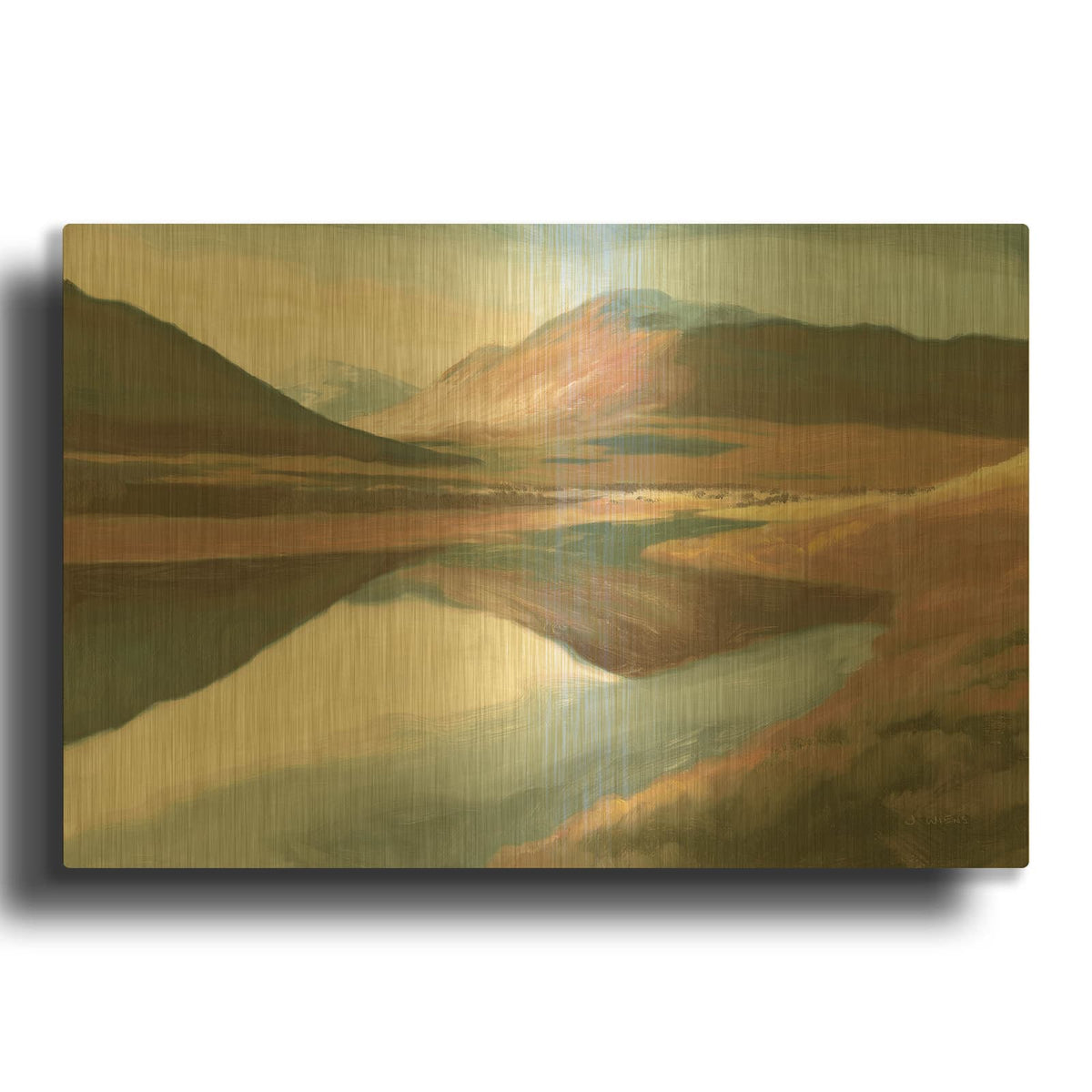 'High North Spice' By James Wiens Gold Metal Wall Art