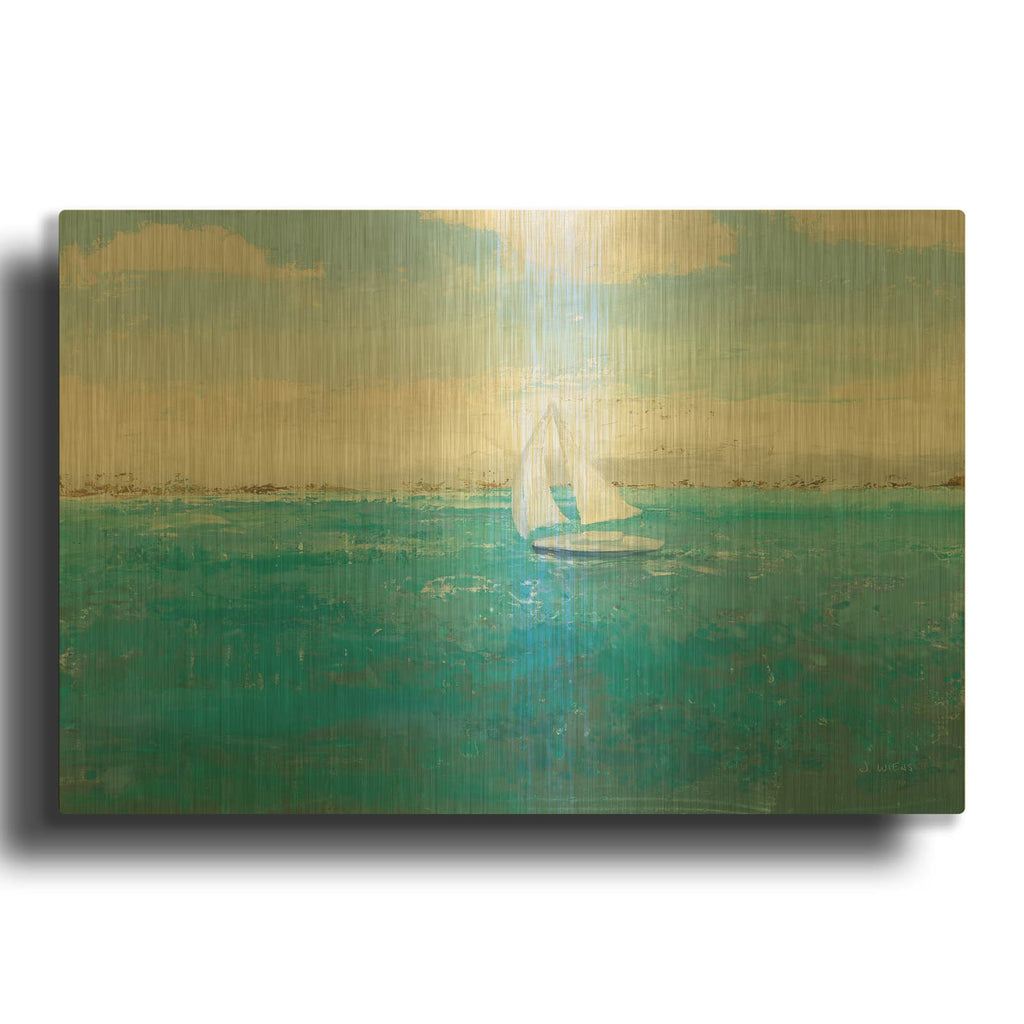 'Into The Blue' By James Wiens Gold Metal Wall Art