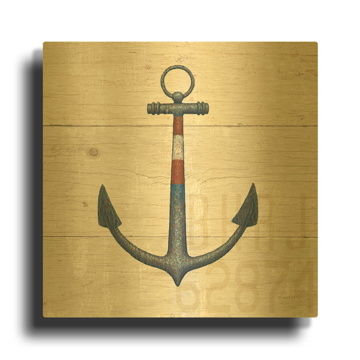 'Nautique 3' By James Wiens Gold Metal Wall Art