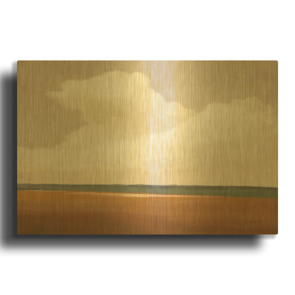 'Prairie Summer Terracotta' By James Wiens Gold Metal Wall Art