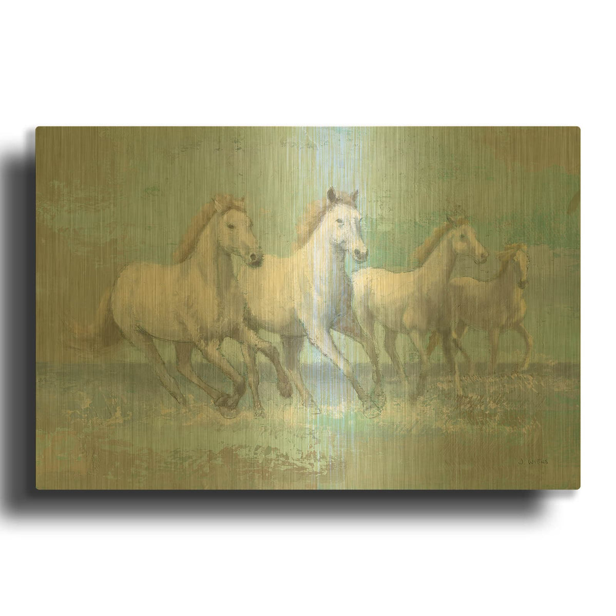 'Running Wild C 1' By James Wiens Gold Metal Wall Art