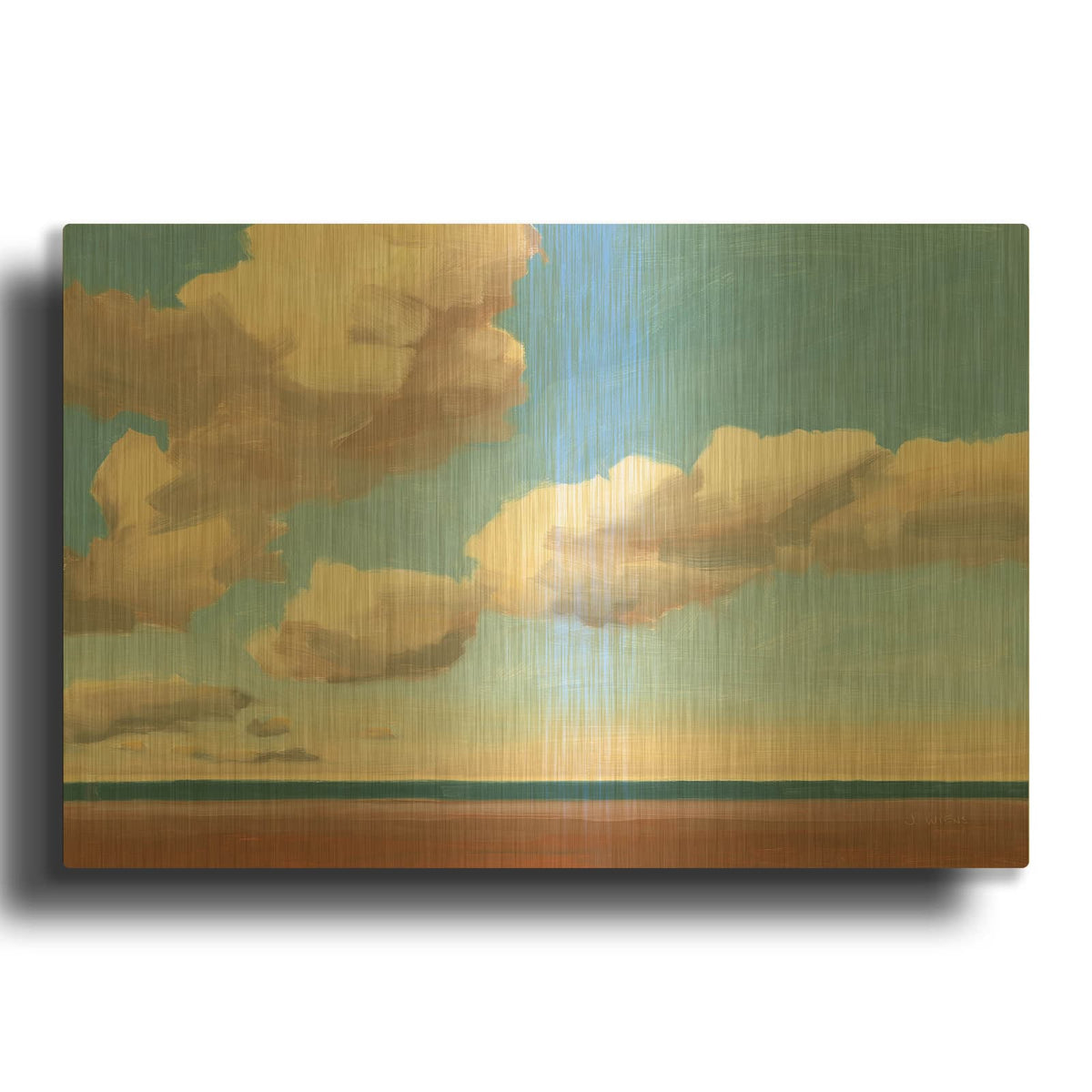 'Seascape 3' By James Wiens Gold Metal Wall Art