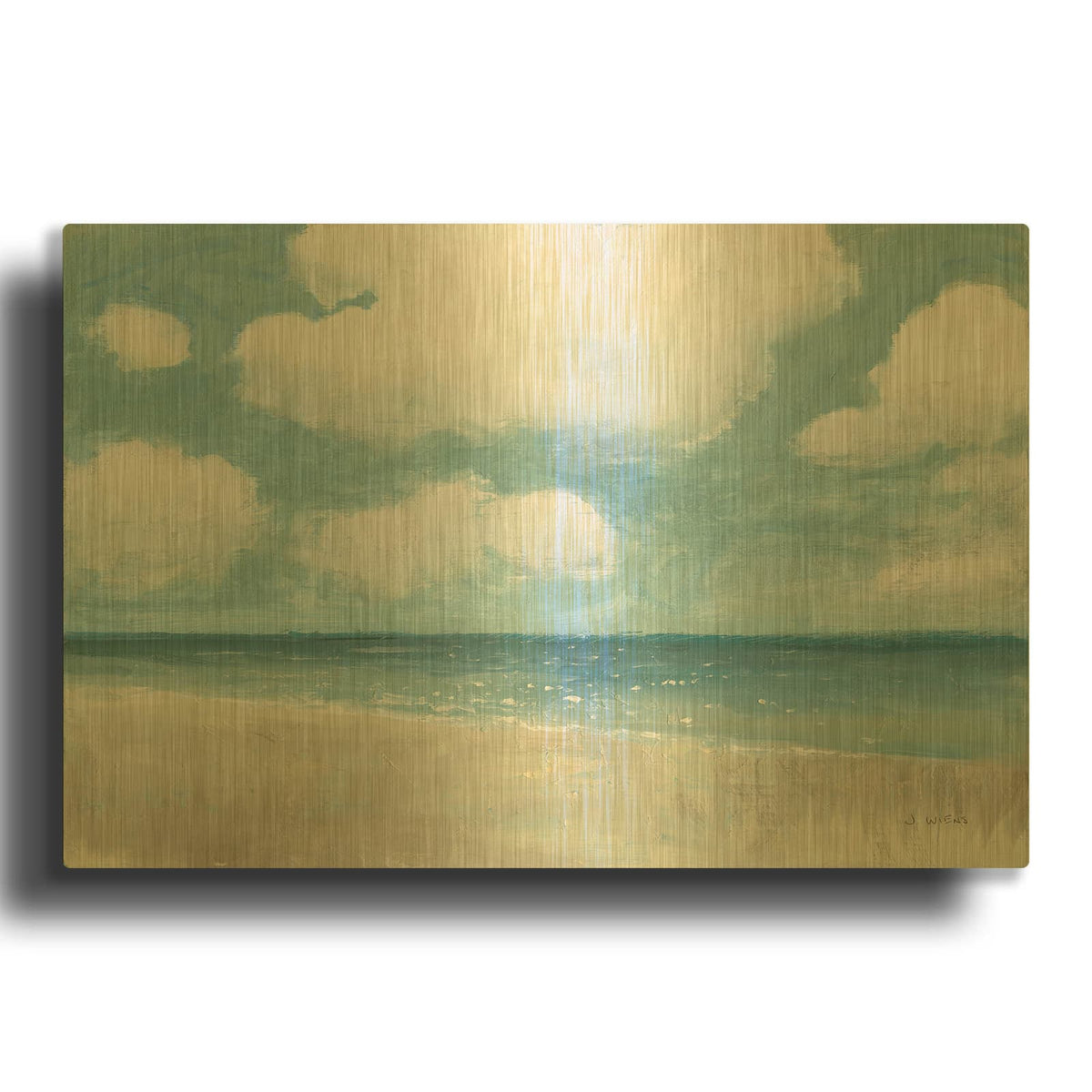 'Seascape 4' By James Wiens Gold Metal Wall Art