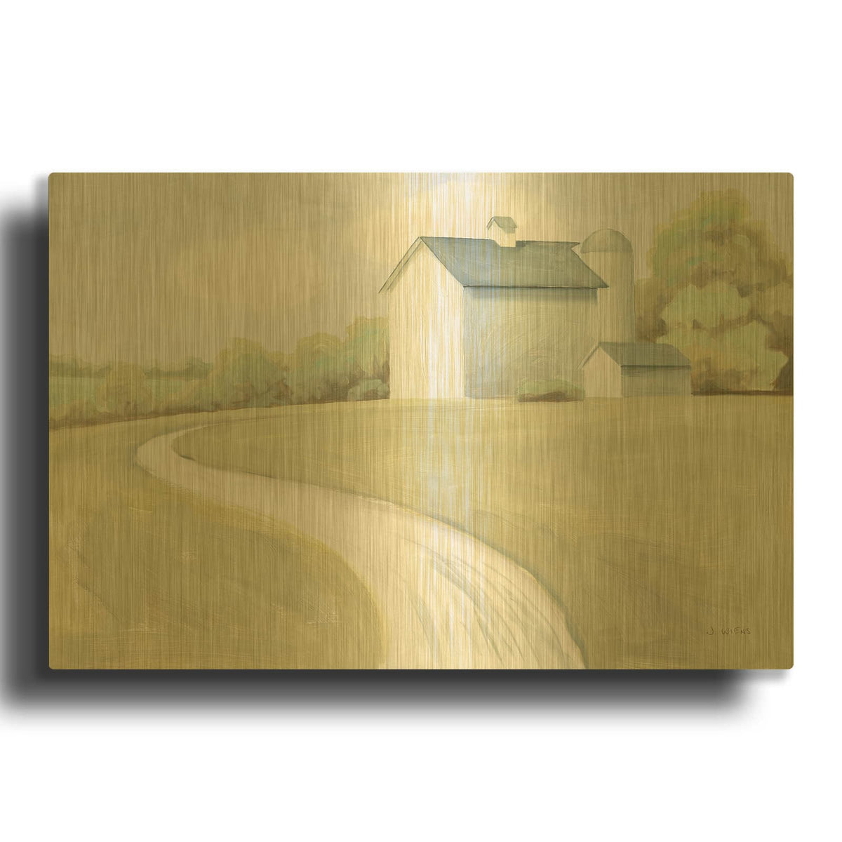 'Tranquil Scene' By James Wiens Gold Metal Wall Art