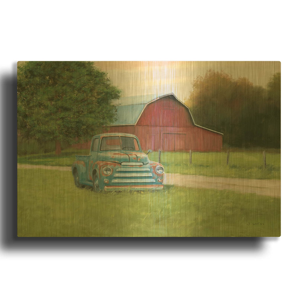 'Vintage Truck' By James Wiens Gold Metal Wall Art