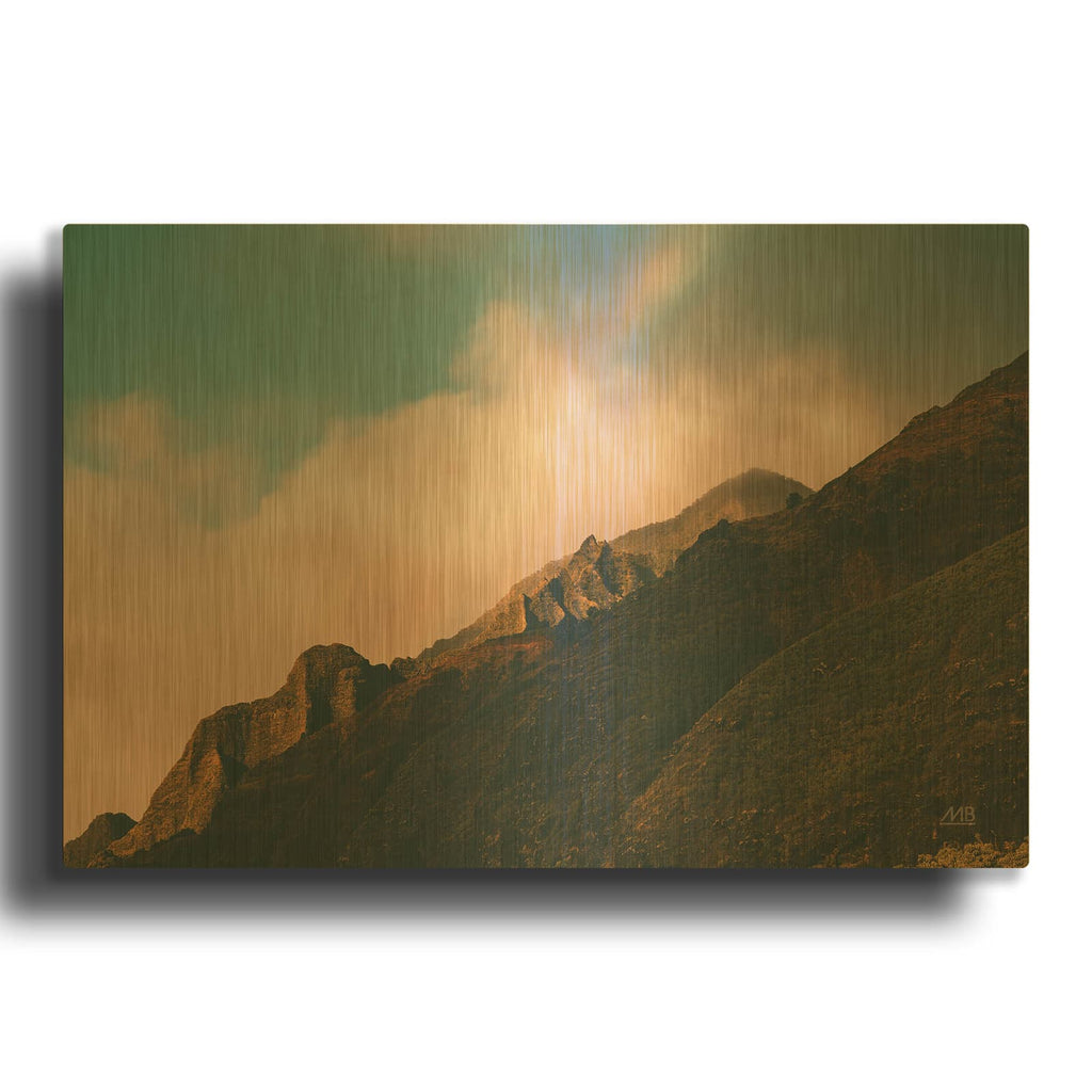 'Rainbow Over Hawaii' By Max Blakesberg Studios Gold Metal Wall Art