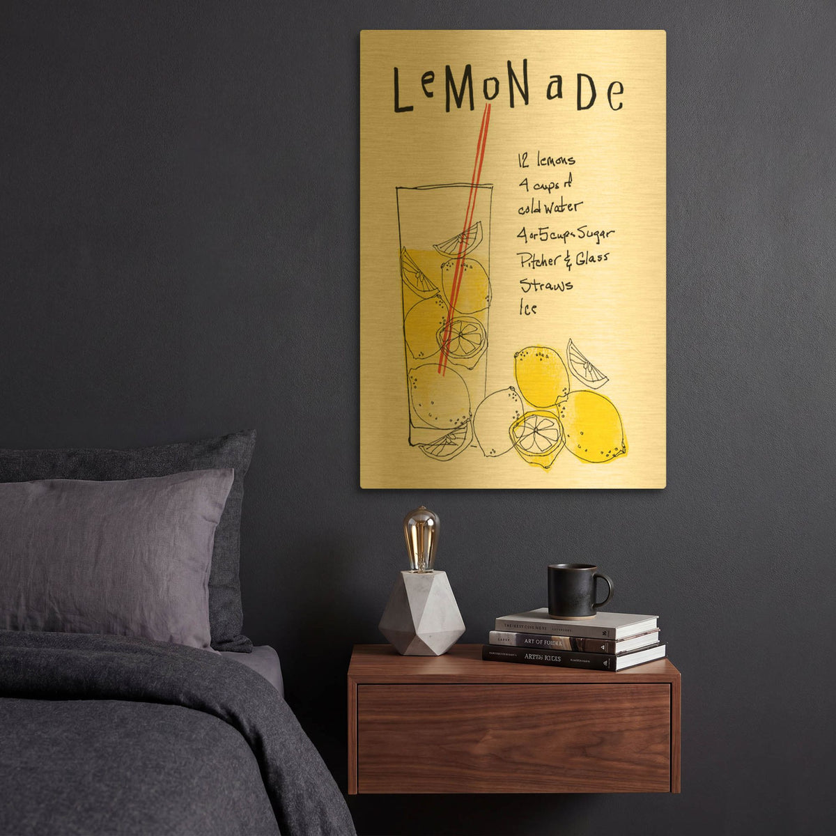 'Afternoon Delight 1' By Wild Apple Portfolio Gold Metal Wall Art