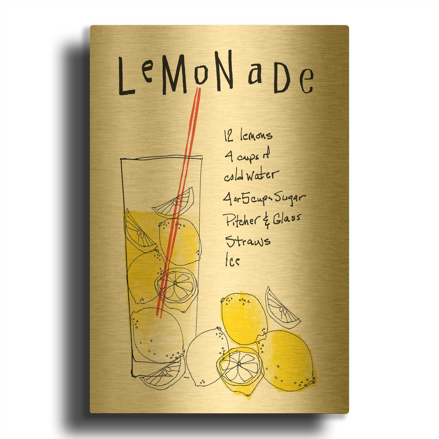 'Afternoon Delight 1' By Wild Apple Portfolio Gold Metal Wall Art