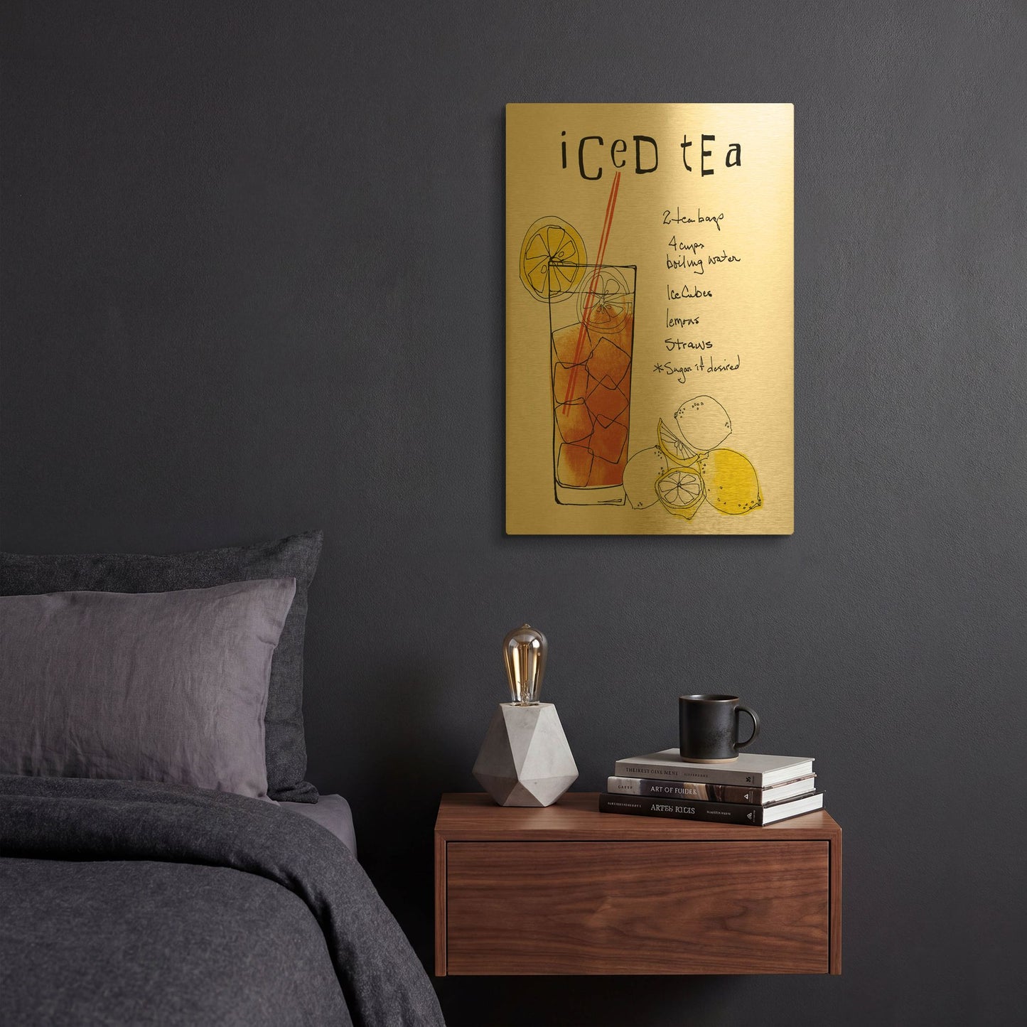 'Afternoon Delight 2' By Wild Apple Portfolio Gold Metal Wall Art