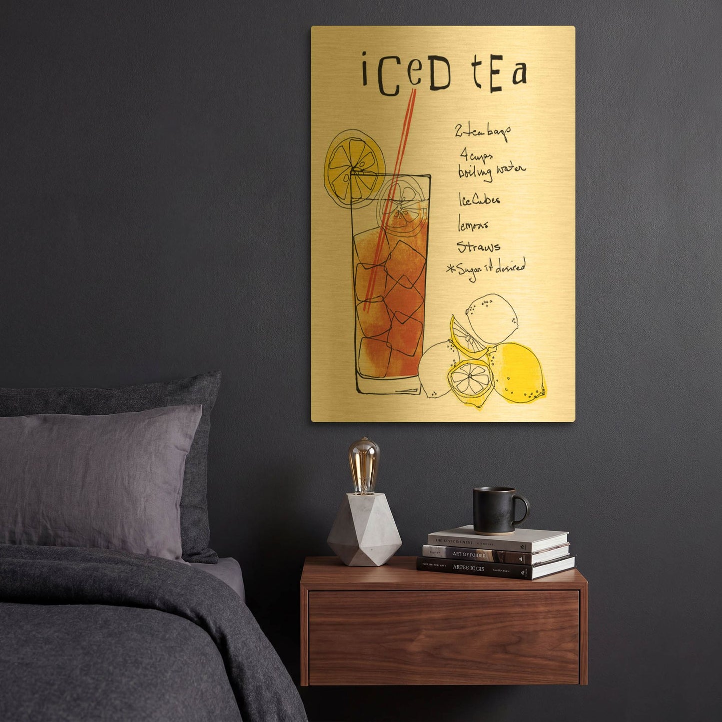 'Afternoon Delight 2' By Wild Apple Portfolio Gold Metal Wall Art