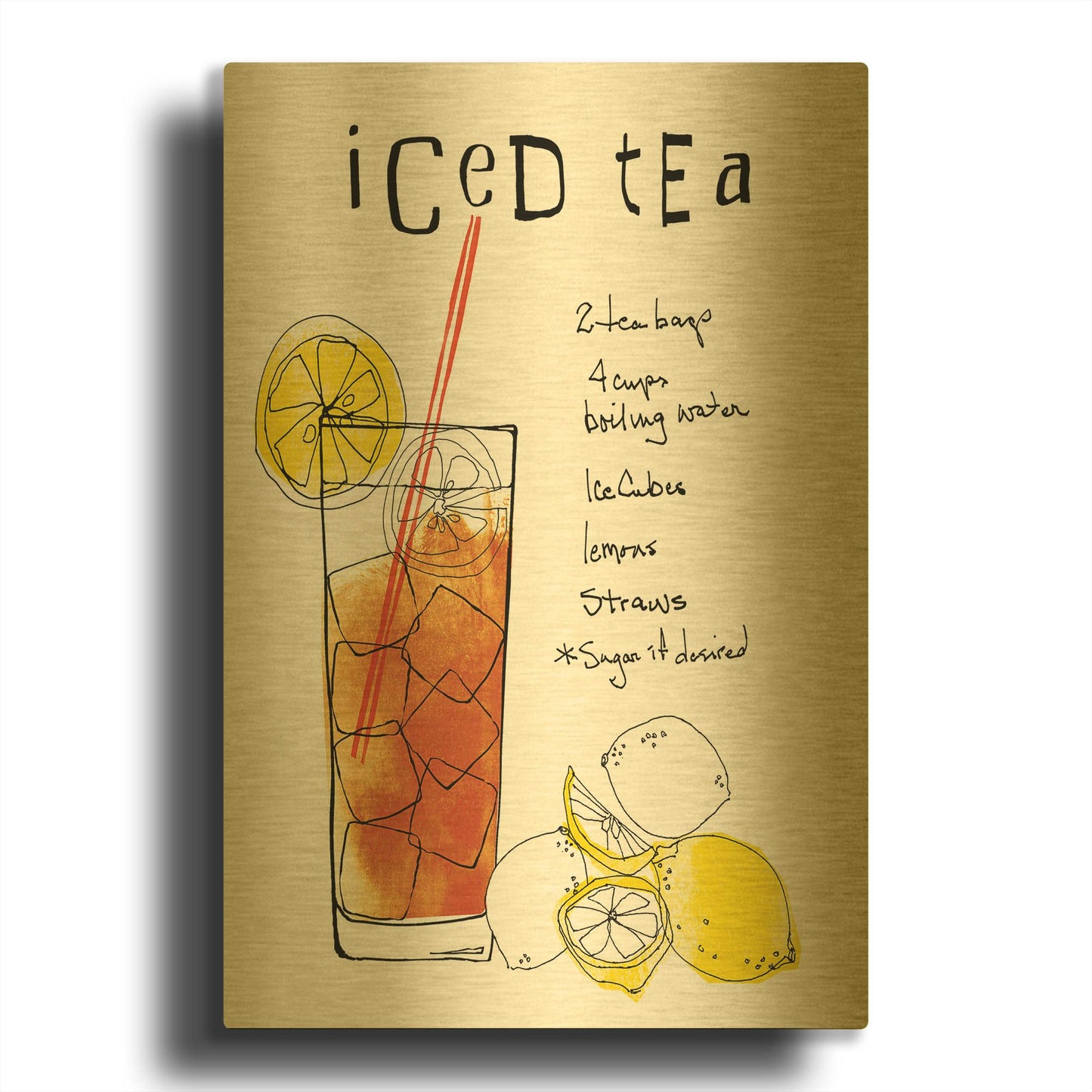 'Afternoon Delight 2' By Wild Apple Portfolio Gold Metal Wall Art