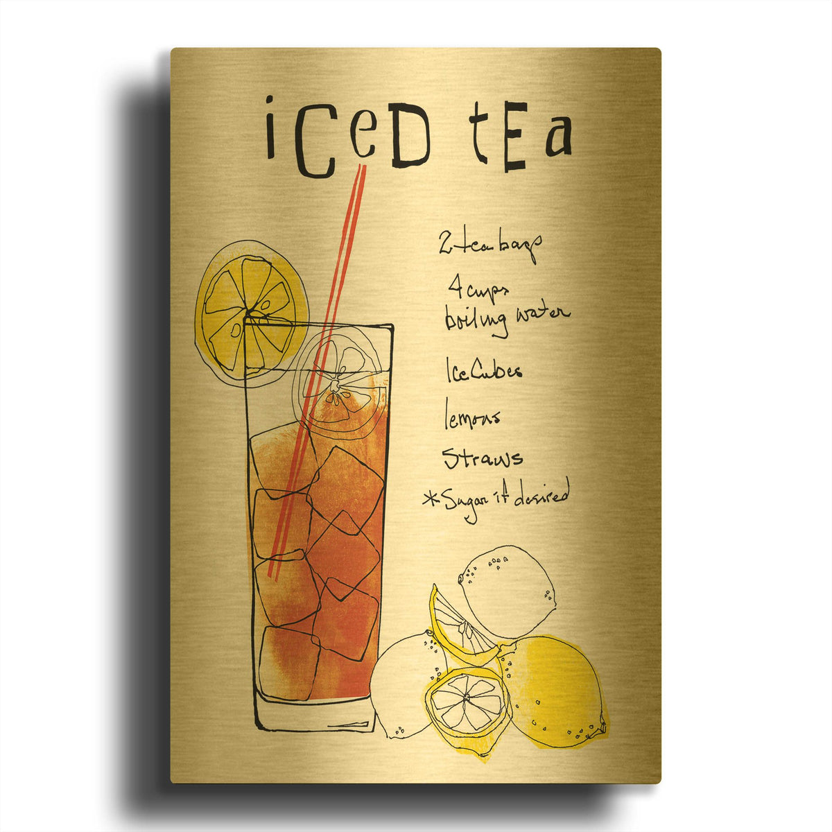 'Afternoon Delight 2' By Wild Apple Portfolio Gold Metal Wall Art