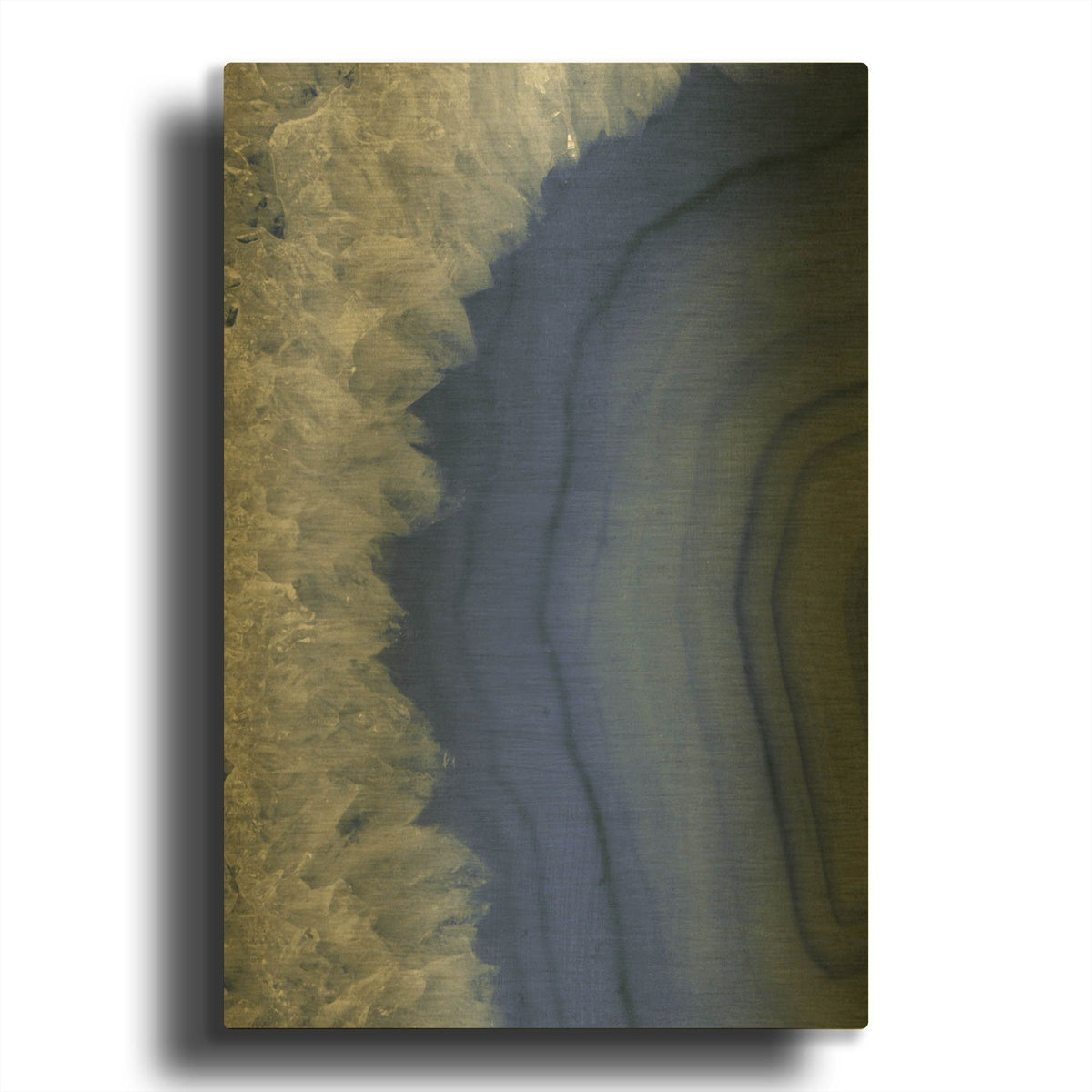 'Agate Geode 1 Navy' By Wild Apple Portfolio Gold Metal Wall Art