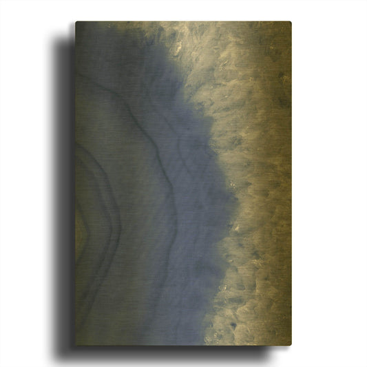 'Agate Geode 2 Navy' By Wild Apple Portfolio Gold Metal Wall Art