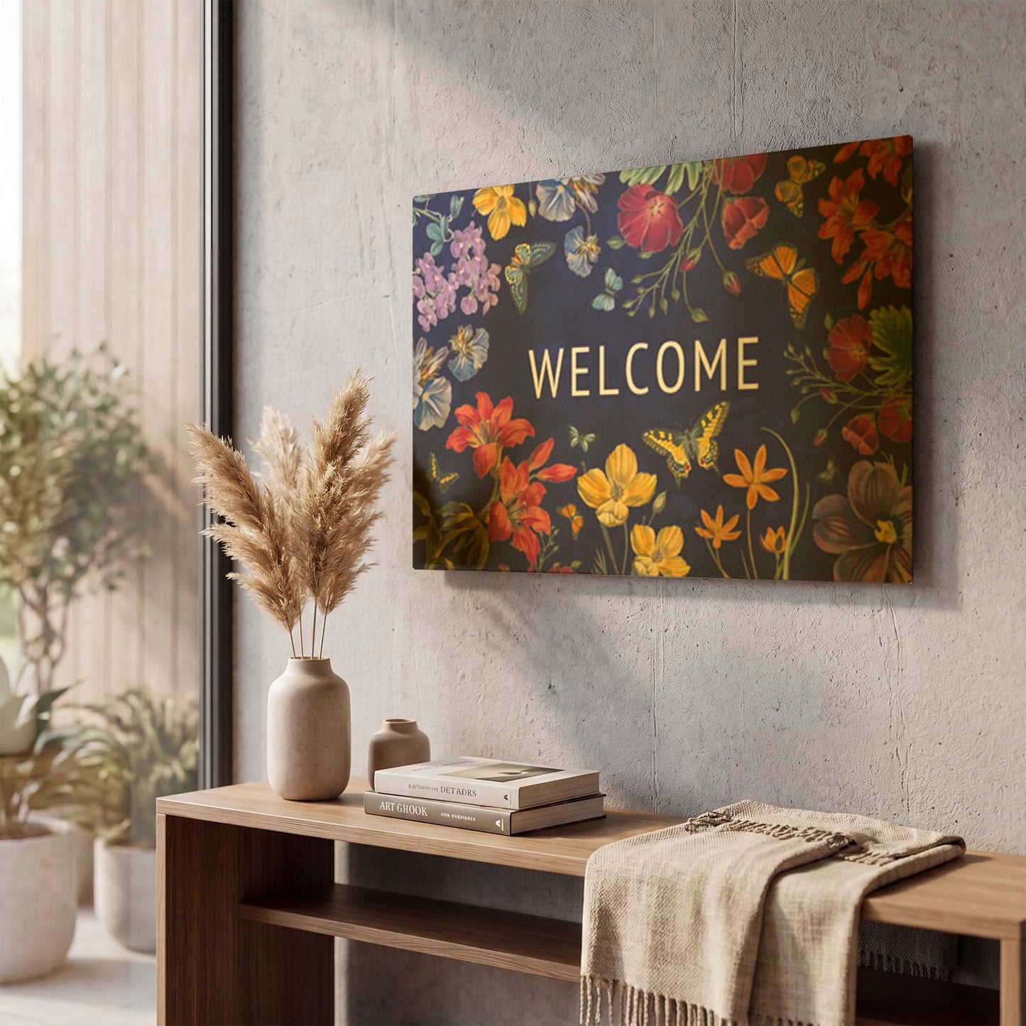 'Butterfly Garden 5 Dark' By Wild Apple Portfolio Gold Metal Wall Art