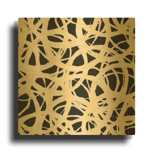 'Endless Circles Back' By Wild Apple Portfolio Gold Metal Wall Art