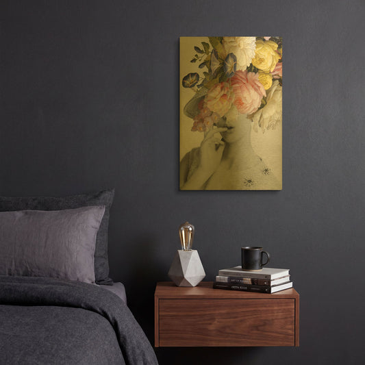 'Garden Party 1' By Wild Apple Portfolio Gold Metal Wall Art