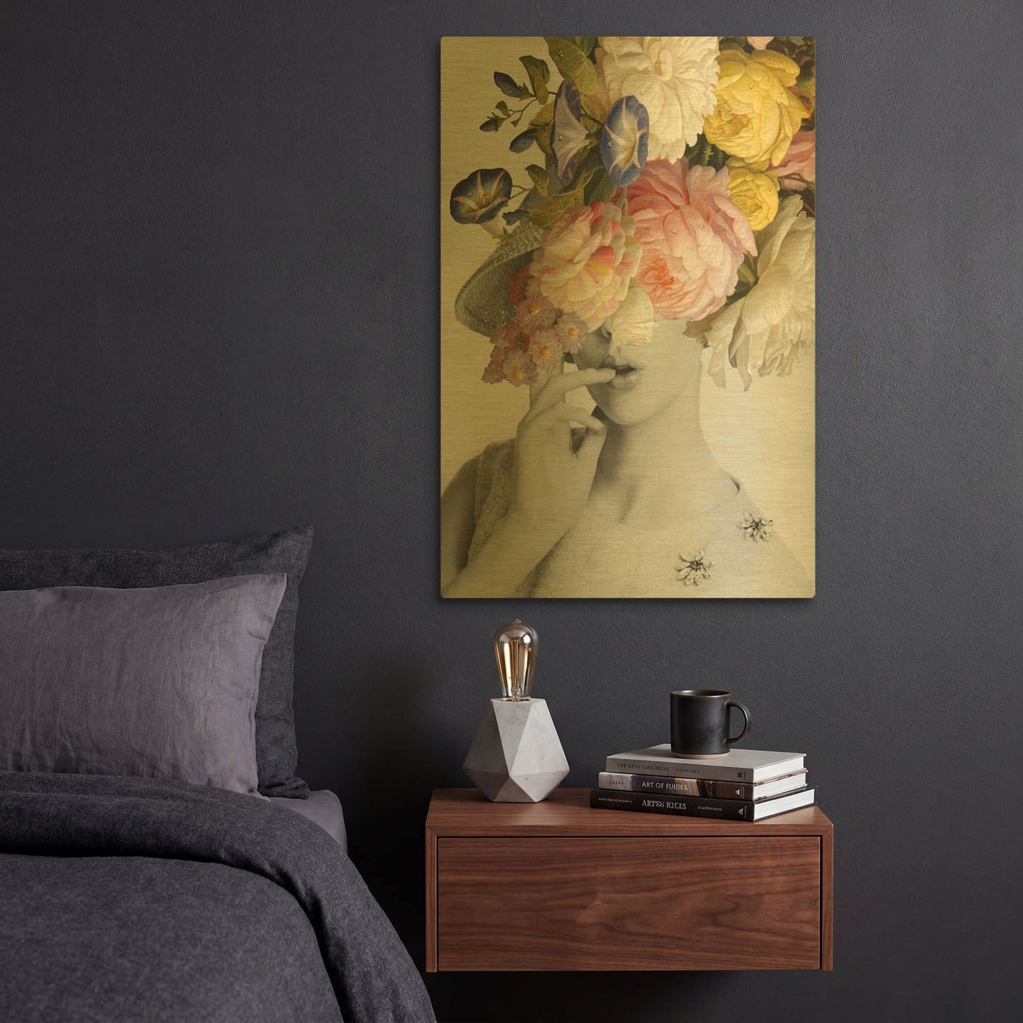 'Garden Party 1' By Wild Apple Portfolio Gold Metal Wall Art