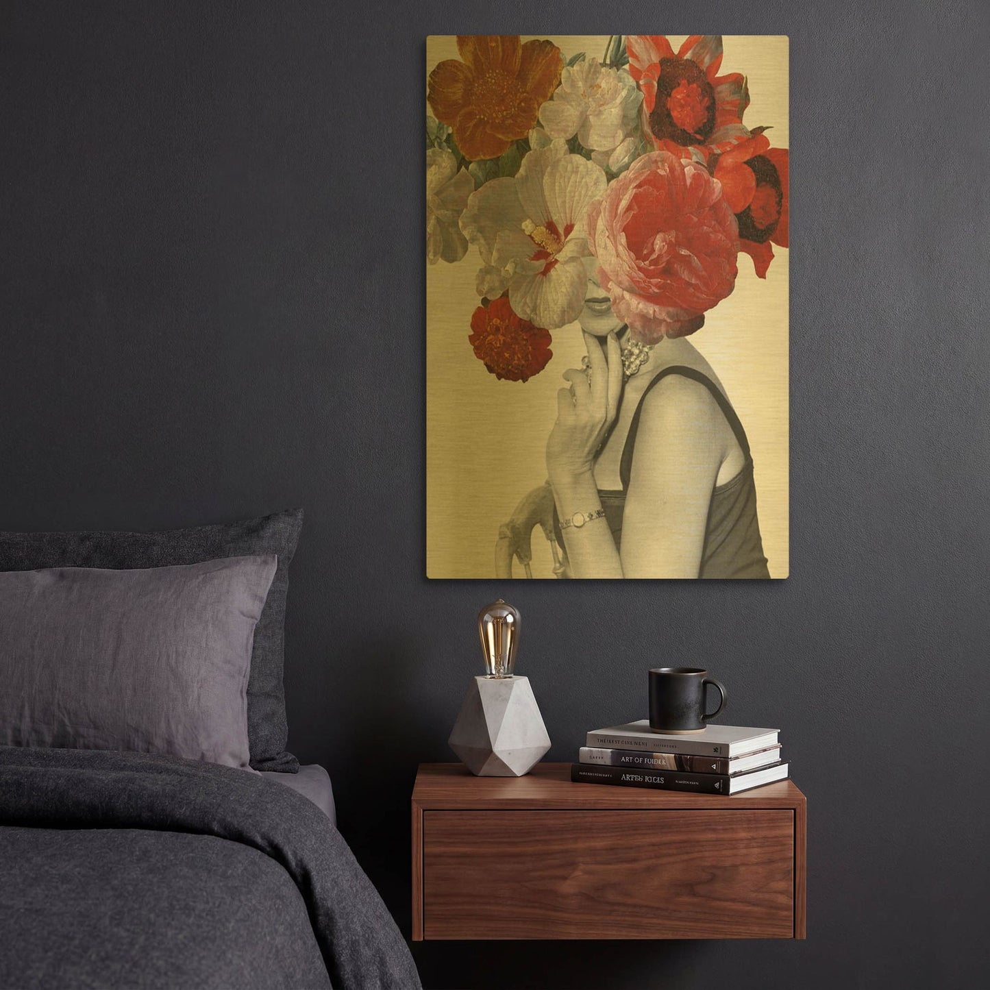 'Garden Party 2' By Wild Apple Portfolio Gold Metal Wall Art