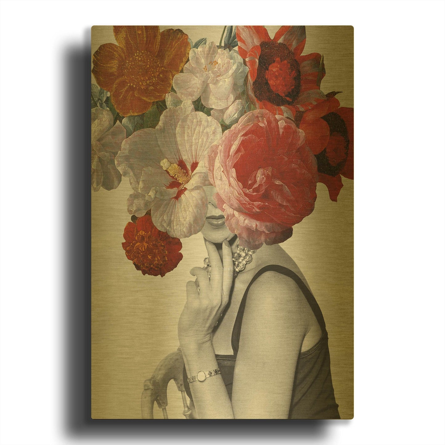 'Garden Party 2' By Wild Apple Portfolio Gold Metal Wall Art