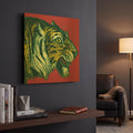 'Jungle Flair 1' By Wild Apple Portfolio Gold Metal Wall Art
