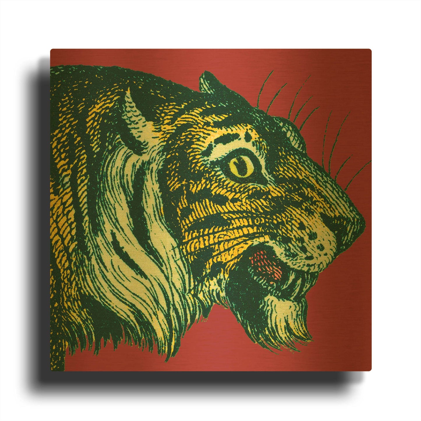 'Jungle Flair 1' By Wild Apple Portfolio Gold Metal Wall Art