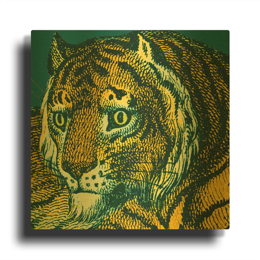 'Jungle Flair 2' By Wild Apple Portfolio Gold Metal Wall Art