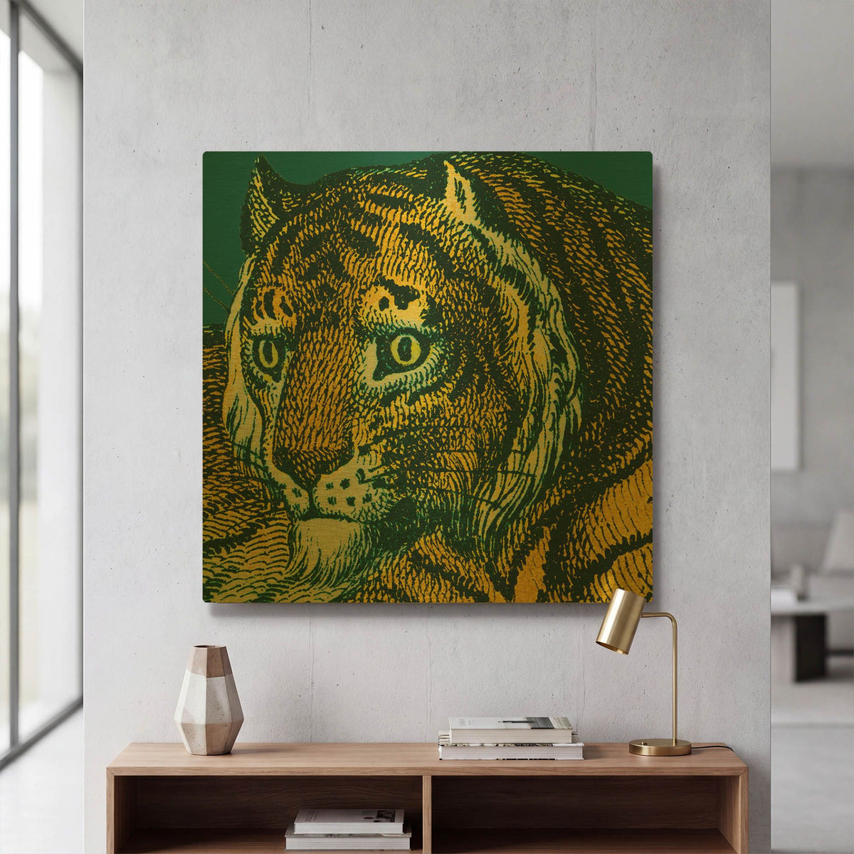 'Jungle Flair 2' By Wild Apple Portfolio Gold Metal Wall Art