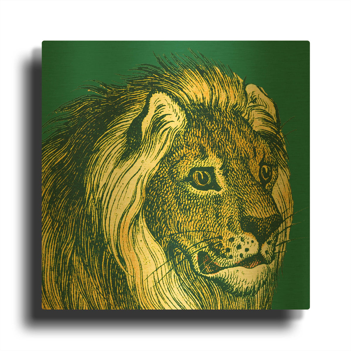 'Jungle Flair 3' By Wild Apple Portfolio Gold Metal Wall Art