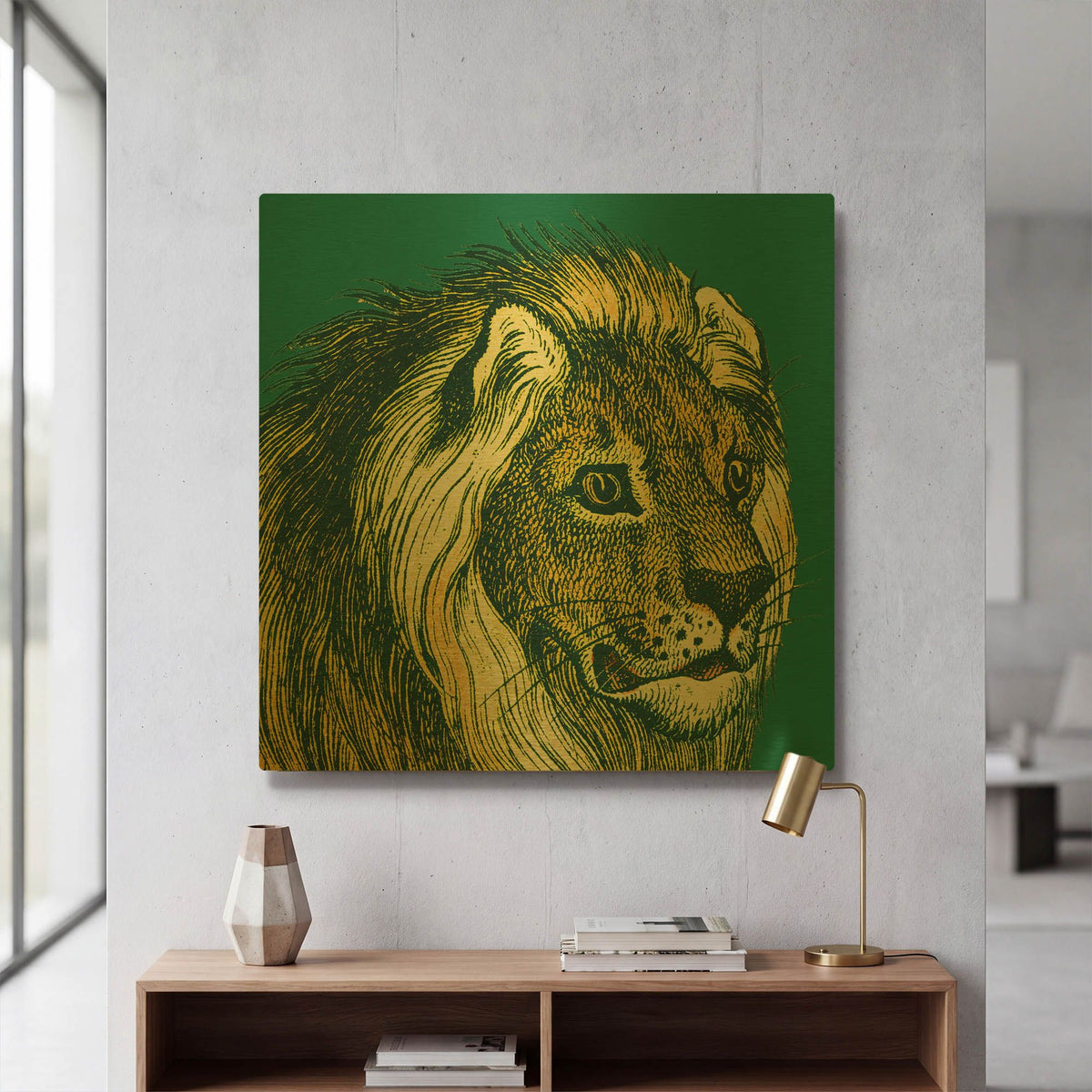 'Jungle Flair 3' By Wild Apple Portfolio Gold Metal Wall Art
